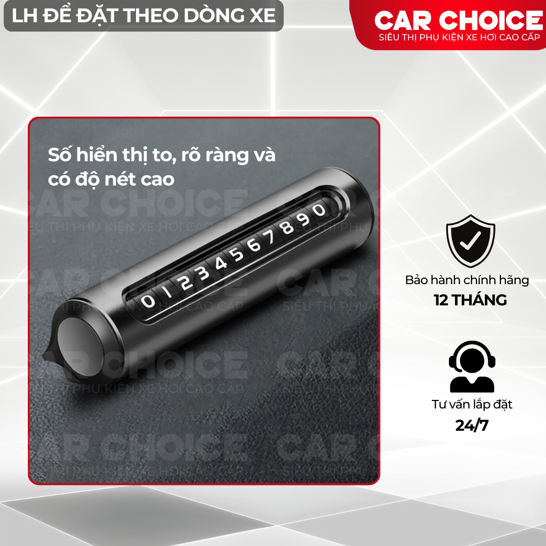 bảng ghi số điện thoại ô tô