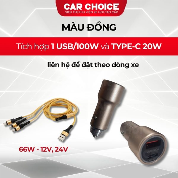 tẩu sạc nhanh ô tô