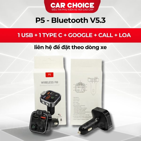 Tẩu Sạc Nhanh Ô Tô Bluetooth