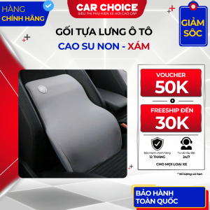 Gối Tựa Lưng Cao Su Non Xám