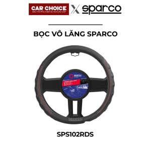 Bọc Vô Lăng Ô Tô Sparco Chính Hãng Đen Chỉ Đỏ – SPS102RDS