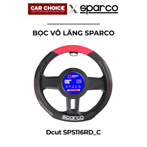 Bọc Vô Lăng Ô Tô Sparco Dcut Chính Hãng Đen Chỉ Đỏ – SPS116RD_C