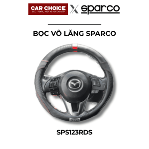 Bọc Vô Lăng Ô Tô Sparco Dcut Chính Hãng Đen Vệt Đỏ – SPS123RDS