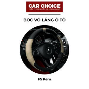 Bọc Vô Lăng Ô Tô Da PU F5 Kem Da