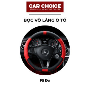 Bọc Vô Lăng Ô Tô Da PU F5 Đỏ Da