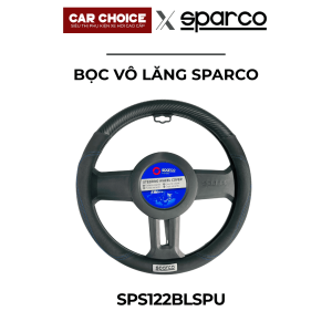 Bọc Vô Lăng Ô Tô Sparco Chính Hãng Đen Chỉ Xanh – SPS122BLSPU