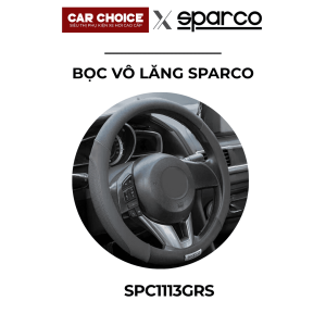 Bọc Vô Lăng Ô Tô Sparco Chính Hãng Đen Viền Xám – SPC1113GRS