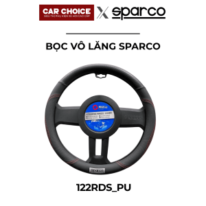 Bọc Vô Lăng Ô Tô Sparco Chính Hãng Màu Đen Chỉ Đỏ – SPC122RDSPU