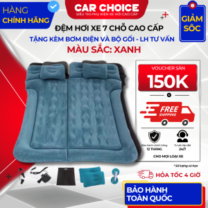 Đệm Hơi Ô Tô Xanh Nhung Nỉ 7 Chỗ