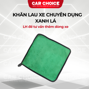 Khăn Lau Xe MICROFIBER Màu Xanh Lá