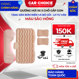 Đệm Hơi Ô Tô Hồng Nhung Nỉ 4-5 Chỗ