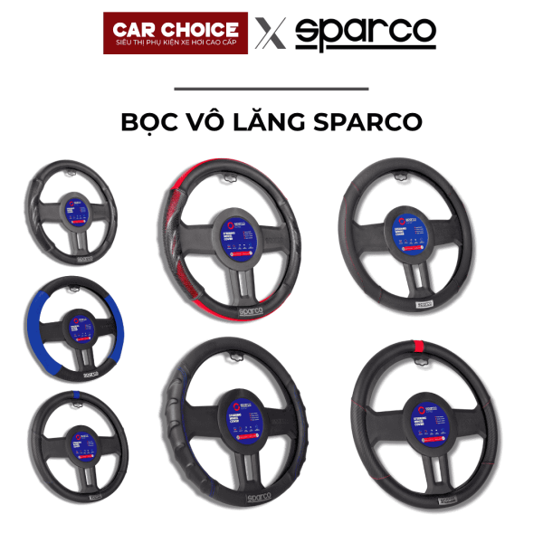 Bọc Vô Lăng Ô Tô Sparco Chính Hãng, Bọc Da Độ Bền Cao, Chắc Tay Lái, Đầy Đủ Các Màu Cho Các Dòng Xe
