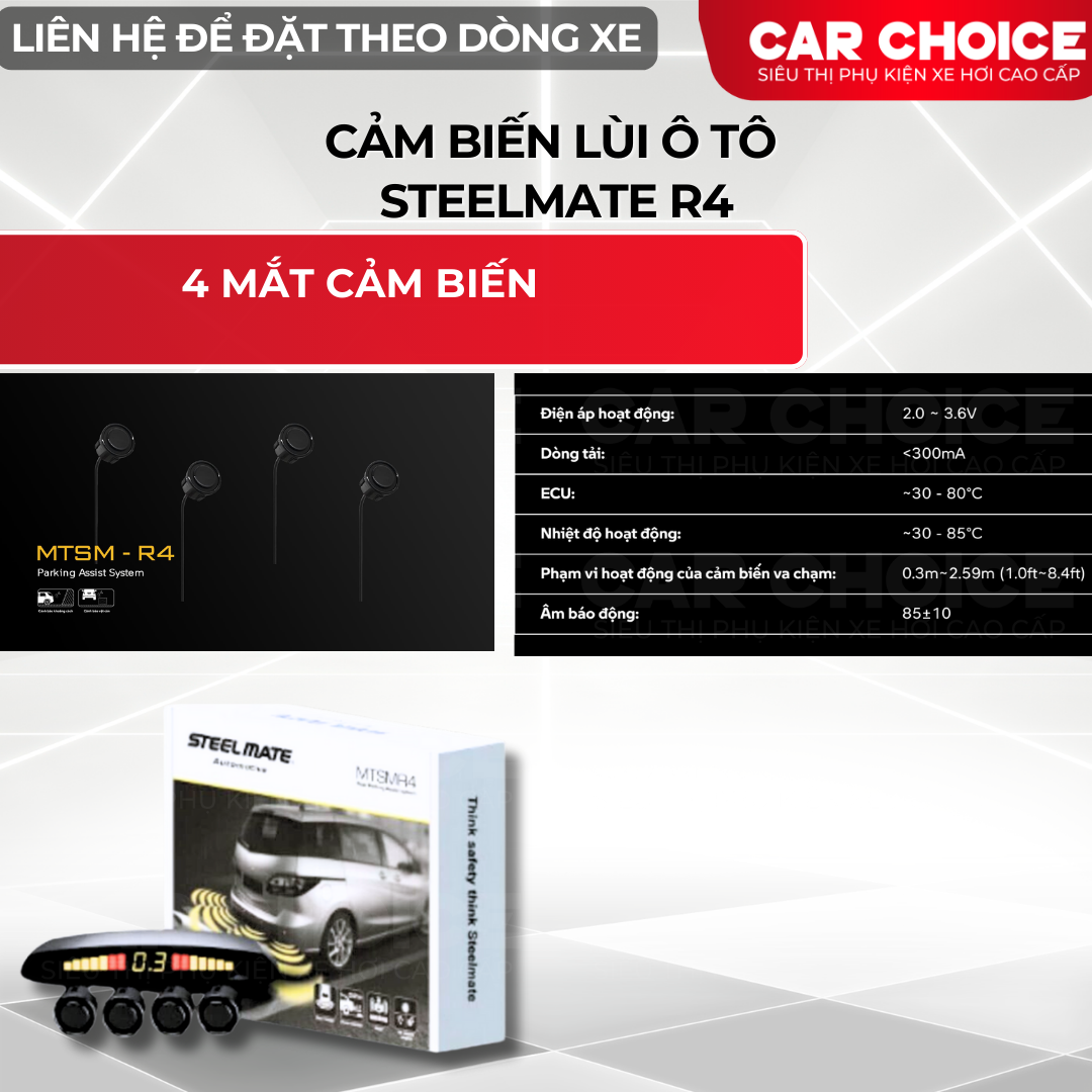 Cảm Biến Lùi Steelmate R4