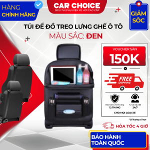 Túi Da Đựng Đồ Treo Ghế Sau Ô Tô Đen