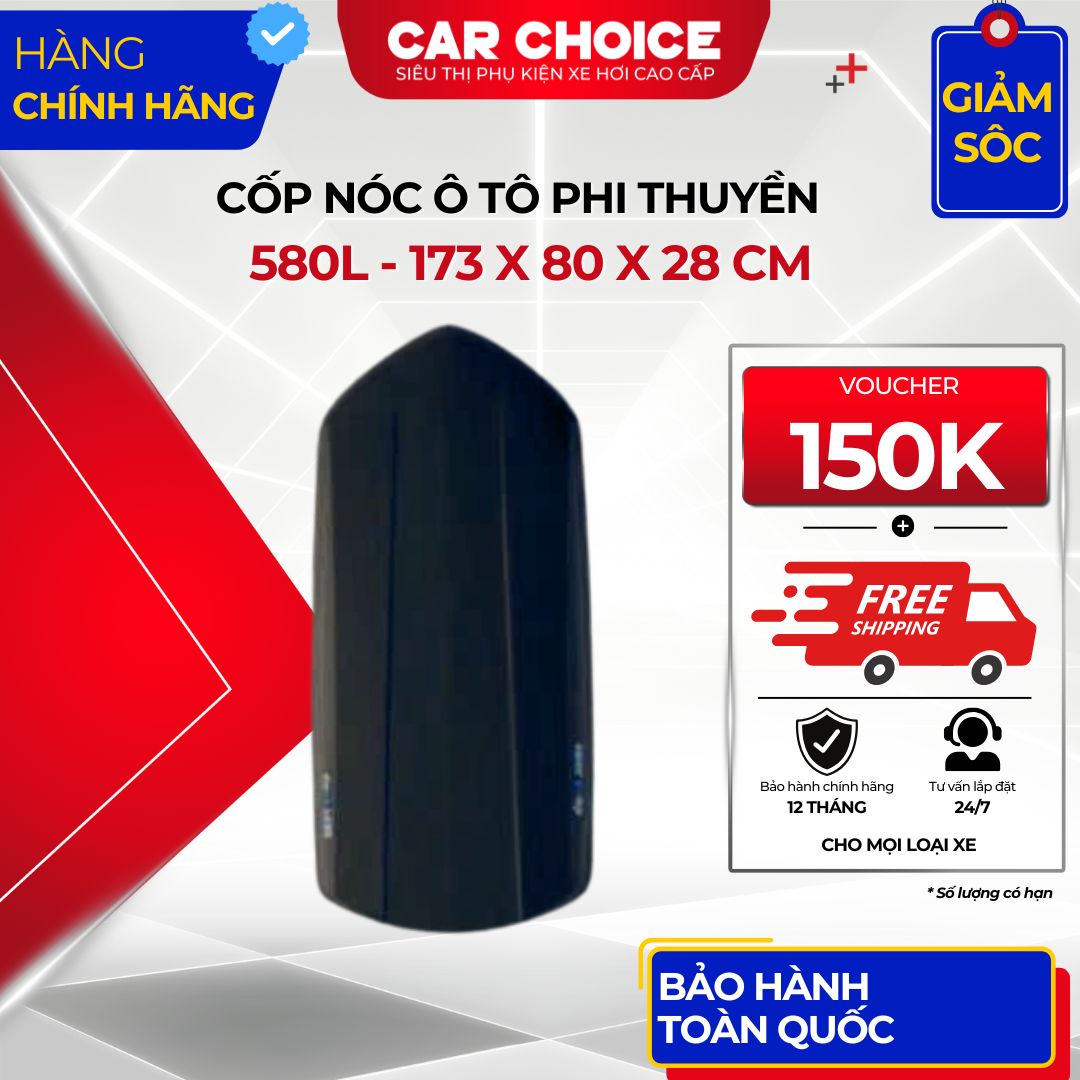 Cốp Nóc Ô Tô Dáng Phi Thuyền 580L